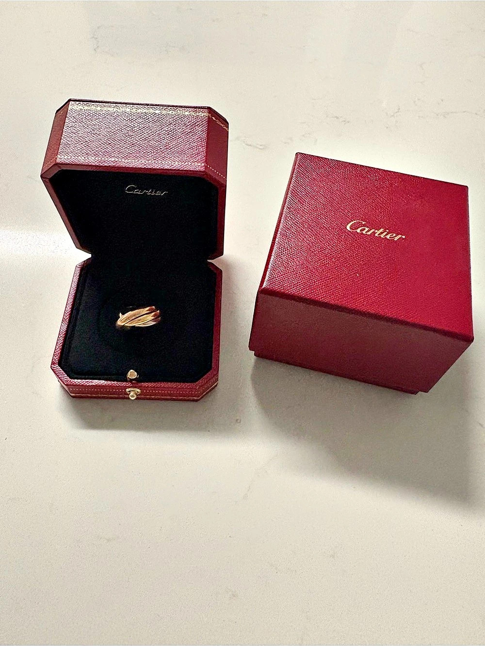 Cartier Trinity Ring, Classic Model Gold & Silver - Size 6 - Picture 4 of 5